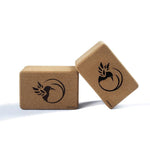 Brique de yoga en liège Colibri gravé 7,5x23x15 cm - Vignette | Achamana