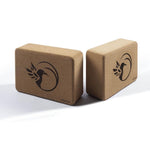 Brique de yoga en liège Colibri gravé 7,5x23x15 cm - Vignette | Achamana