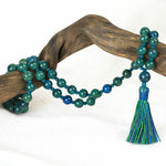 Mala Chrysokoll Halskette 108 AA-Perlen 8mm - Vignette | Achamana