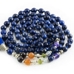 Collier mala Lapis-Lazuli 7 chakras - 108 perles AA 8 mm facettées - Vignette | Achamana