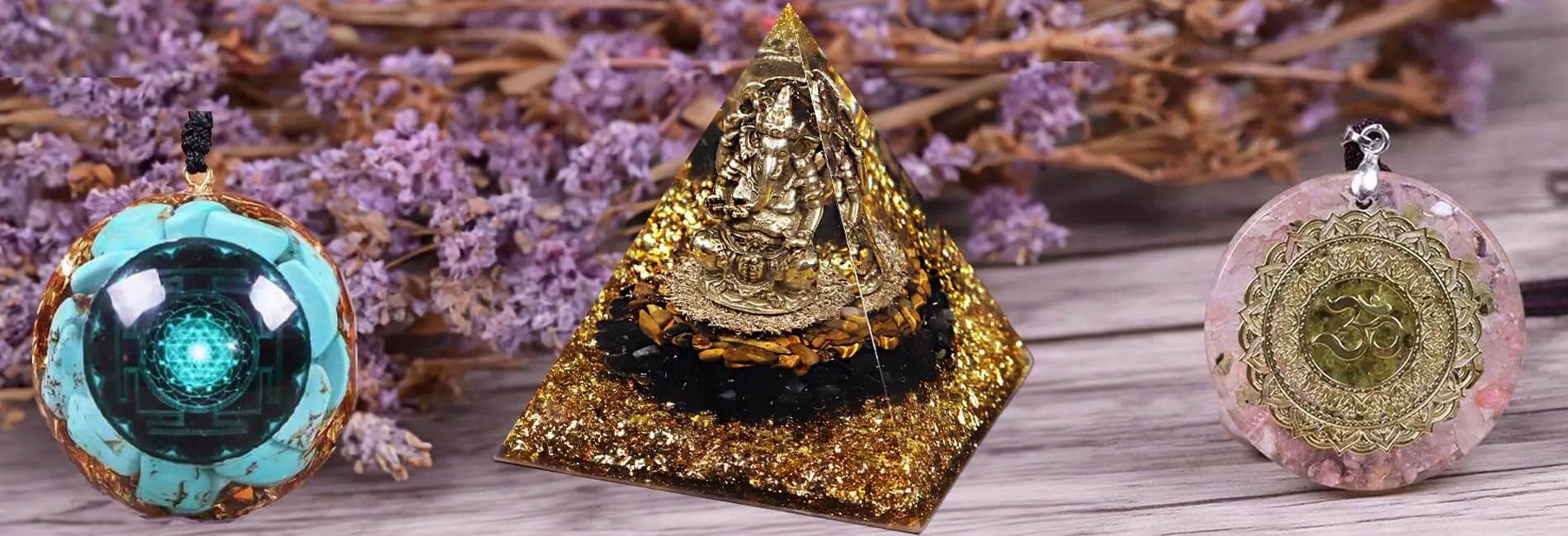 Orgonite, pyramide et pendentifs | Achamana