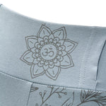 Legging yoga taille haute en coton biologique certifié GOTS - imprimé floral Sérénity - Vignette | Achamana