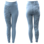 Legging yoga taille haute en coton biologique certifié GOTS - imprimé floral Sérénity - Vignette | Achamana