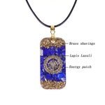 Pendentif orgonite Sriyantra Lapis-lazuli - Vignette | Achamana