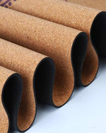 Tapis de yoga en liège et caoutchouc naturel 5 mm Fleur de lotus Or - Vignette | Achamana