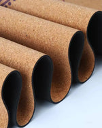 Grand tapis de yoga liège & gomme de caoutchouc Papillons - 2,15m - Vignette | Achamana