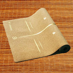 Tapis de yoga liège mandala lignes position Or - Vignette | Achamana