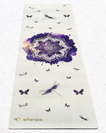 Tapis yoga écologique caoutchouc et chanvre - Rose de mandala - Vignette | Achamana