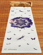 Tapis yoga écologique caoutchouc et chanvre - Rose de mandala - Vignette | Achamana