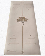 Tapis de yoga TPE - PU practice lotus crème 6mm - Vignette | Achamana