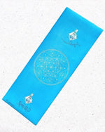 Tapis de yoga épais 6mm - Conception 3 plis - Namasté turquoise - Vignette | Achamana