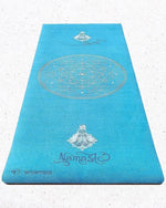 Tapis de yoga épais 6mm - Conception 3 plis - Namasté turquoise - Vignette | Achamana
