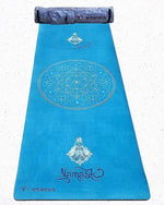 Tapis de yoga épais 6mm - Conception 3 plis - Namasté turquoise - Vignette | Achamana