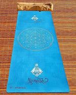 Tapis de yoga épais 6mm - Conception 3 plis - Namasté turquoise - Vignette | Achamana