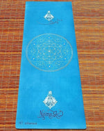 Tapis de yoga épais 6mm - Conception 3 plis - Namasté turquoise - Vignette | Achamana