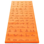 Tapis de yoga pro pour débutant et confirmé antidérapant - caoutchouc éco PU 5mm - Asana practice Orange - Vignette | Achamana
