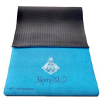 Tapis de yoga épais 6mm - Conception 3 plis - Namasté turquoise - Vignette | Achamana