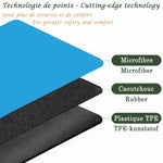 Tapis de yoga épais 6mm - Conception 3 plis - Namasté turquoise - Vignette | Achamana