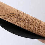 Tapis de yoga et méditation caoutchouc et liège Mandala Om - Vignette | Achamana