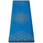 Tapis de yoga TPE & PU Metatron - Fleur de vie bleu 6mm - Vignette | Achamana