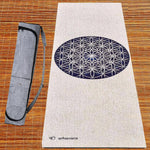 Tapis de yoga chanvre - Fleur de Vie - 4,5mm x 61 x 1830 - Vignette | Achamana