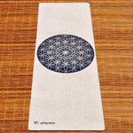 Tapis de yoga chanvre - Fleur de Vie - 4,5mm x 61 x 1830 - Vignette | Achamana