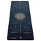 Tapis de yoga pro caoutchouc naturel -Design mandala lignes position impression or | Achamana