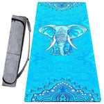 Tapis de yoga 5mm -Postures confort - Eléphant bleu - Vignette | Achamana