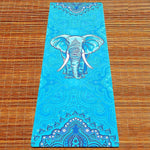 Tapis de yoga 5mm -Postures confort - Eléphant bleu - Vignette | Achamana