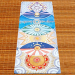 Tapis de yoga antidérapant épais 6 mm tri-plis surface microfibre 7 chakras artistiques - Vignette | Achamana