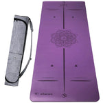 Tapis de yoga pro - Mandala Om lignes de position - Lavande - Vignette | Achamana