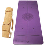 Tapis de yoga pro - Mandala Om lignes de position - Lavande - Vignette | Achamana