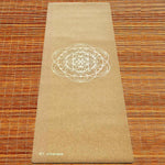 Grand tapis de yoga liège fleur de vie Or - 2,15 m - Vignette | Achamana