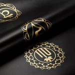 Tapis de yoga pro écologique similicuir 7 chakras Or - Vignette | Achamana