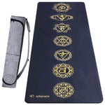 Tapis de yoga pro écologique similicuir 7 chakras Or - Vignette | Achamana