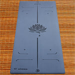Tapis de yoga ultra antidérapant 6mm - Practice lotus bleu - Vignette | Achamana