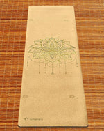 Tapis de yoga en liège et caoutchouc naturel 5 mm Fleur de lotus Or - Vignette | Achamana