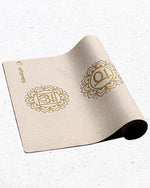 Tapis de yoga écologique caoutchouc naturel chanvre - 7 chakras - impression Or - Vignette | Achamana