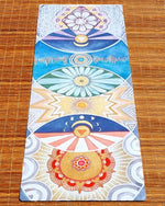Tapis de yoga antidérapant épais 6 mm tri-plis surface microfibre 7 chakras artistiques - Vignette | Achamana