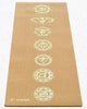 Tapis de yoga liège et caoutchouc naturel 5 mm - Design 7 chakras imprimés Or | Achamana