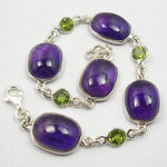 Armband aus Silbercabochon und Halbedelsteinen - Vignette | Achamana