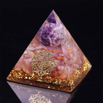 Erdbeerquarzpyramide Orgonit 10 cm - Tibetische Prinzessin - Vignette | Achamana
