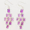 Boucles d'oreilles argent et pierres semi-précieuses - Amethyste - Noeud infini Achamana