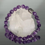 Armband Buddha Charm Facettierter Amethyst AA 8mm - Vignette | Achamana