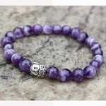 Armband Buddha Charm Facettierter Amethyst AA 8mm - Vignette | Achamana