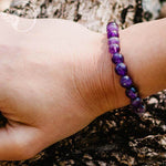 Armband Buddha Charm Facettierter Amethyst AA 8mm - Vignette | Achamana
