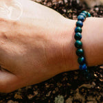 Chrysokoll-Stein-Armband - 8 oder 12 mm AA-Perlen - Vignette | Achamana