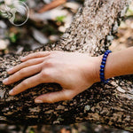 Lapislazuli-Stein-Armband – facettierte 8 mm AA-Perlen - Vignette | Achamana