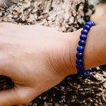 Lapislazuli-Stein-Armband – facettierte 8 mm AA-Perlen - Vignette | Achamana