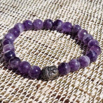 Armband Buddha Charm Facettierter Amethyst AA 8mm - Vignette | Achamana